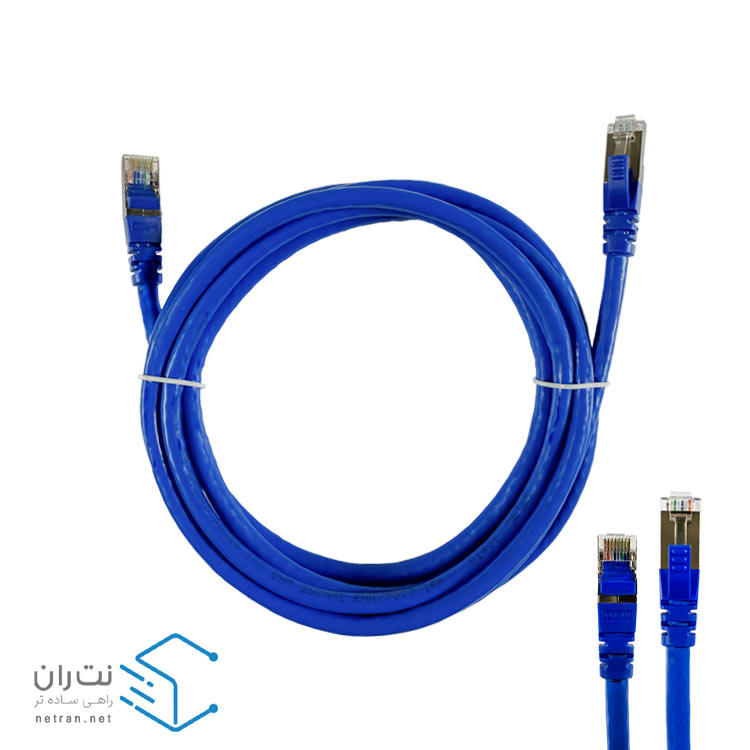 قیمت و خرید پچ کورد لگراند Cat6 SFTP با روکش PVC رنگ آبی 3 متری | نت ران